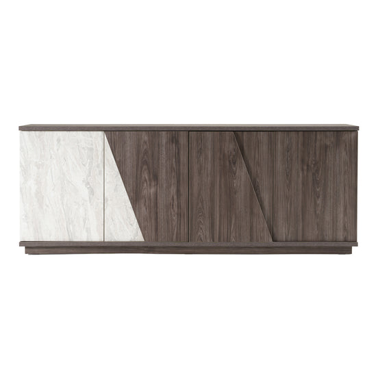 Cairo - Modern Grey Elm and White/Grey Marble Pattern Buffet - image 2