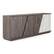 Cairo - Modern Grey Elm and White/Grey Marble Pattern Buffet - image 3