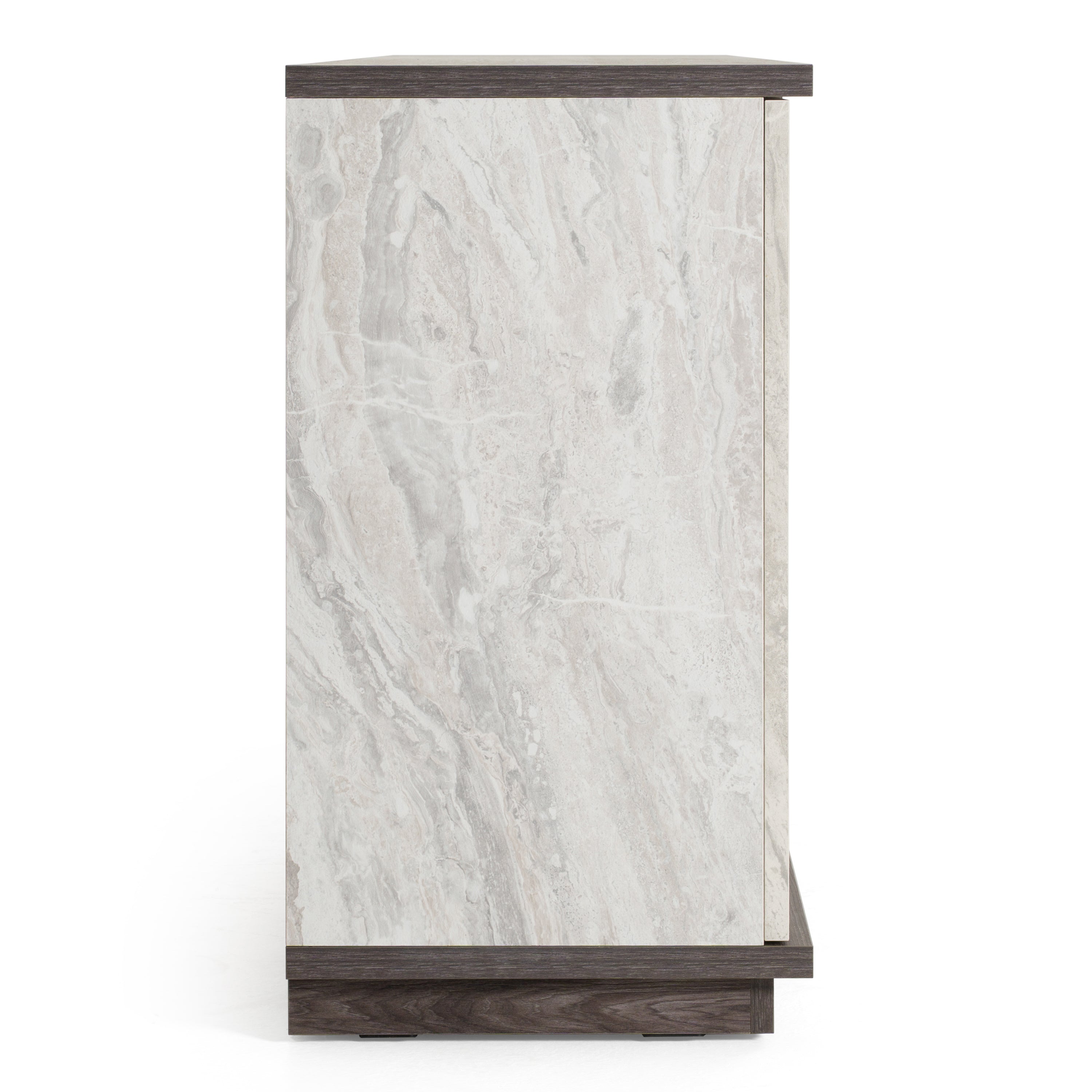 Cairo - Modern Grey Elm and White/Grey Marble Pattern Buffet - image 5