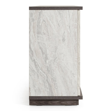 Cairo - Modern Grey Elm and White/Grey Marble Pattern Buffet - image 5