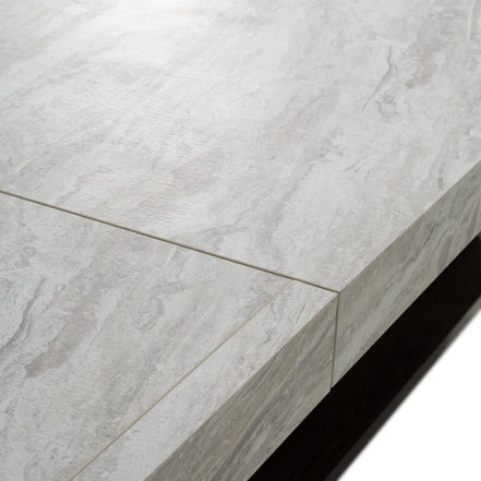 Cairo - Italian Modern Faux Marble & Pecan Elm Extendable Dining Table - image 3