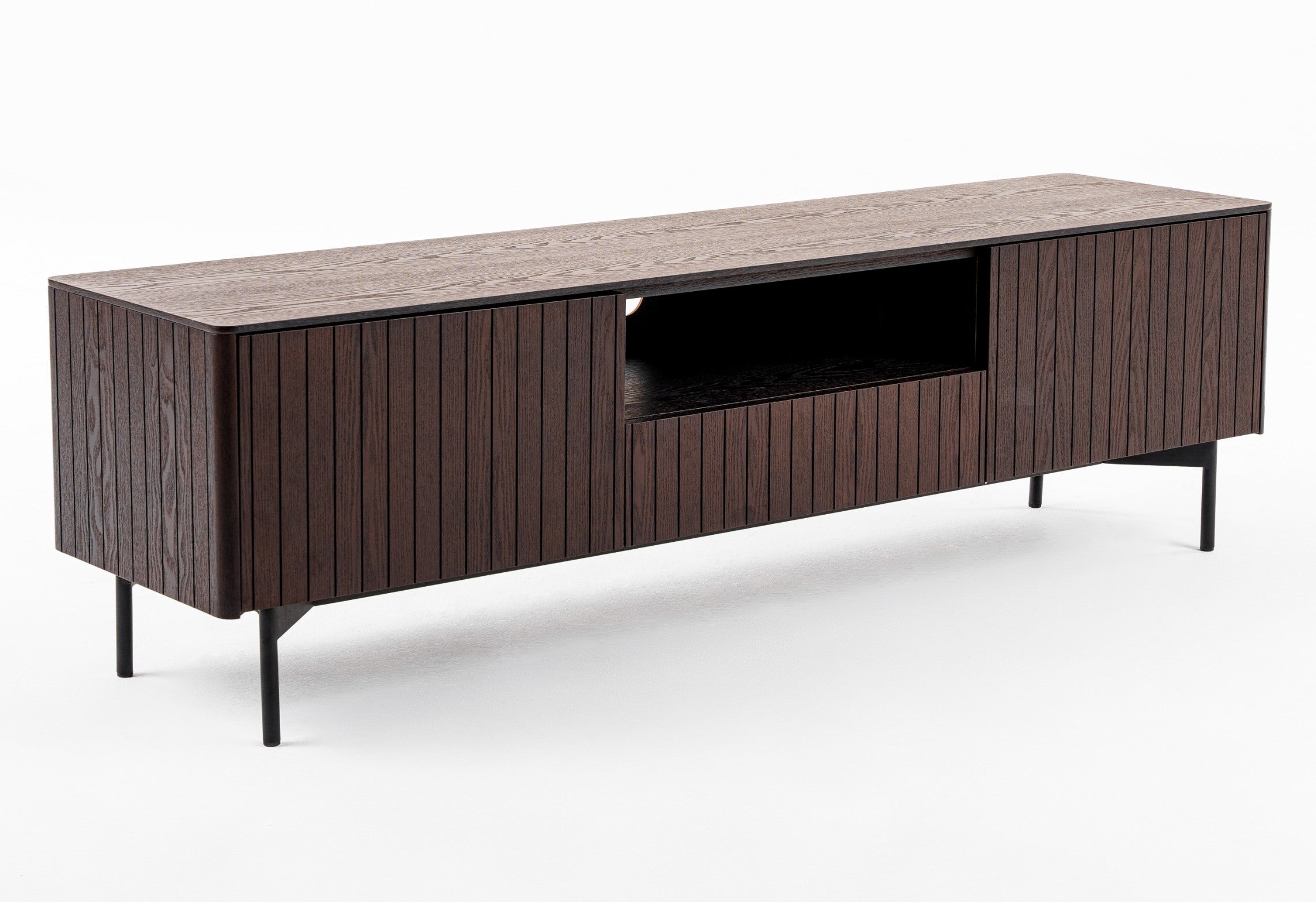Calhoun - Modern Smoked Ash TV Stand - image 4