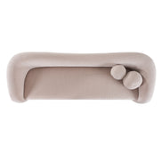 Calico - Contemporary Beige Pebble Fabric 3-Seat Sofa - image 2