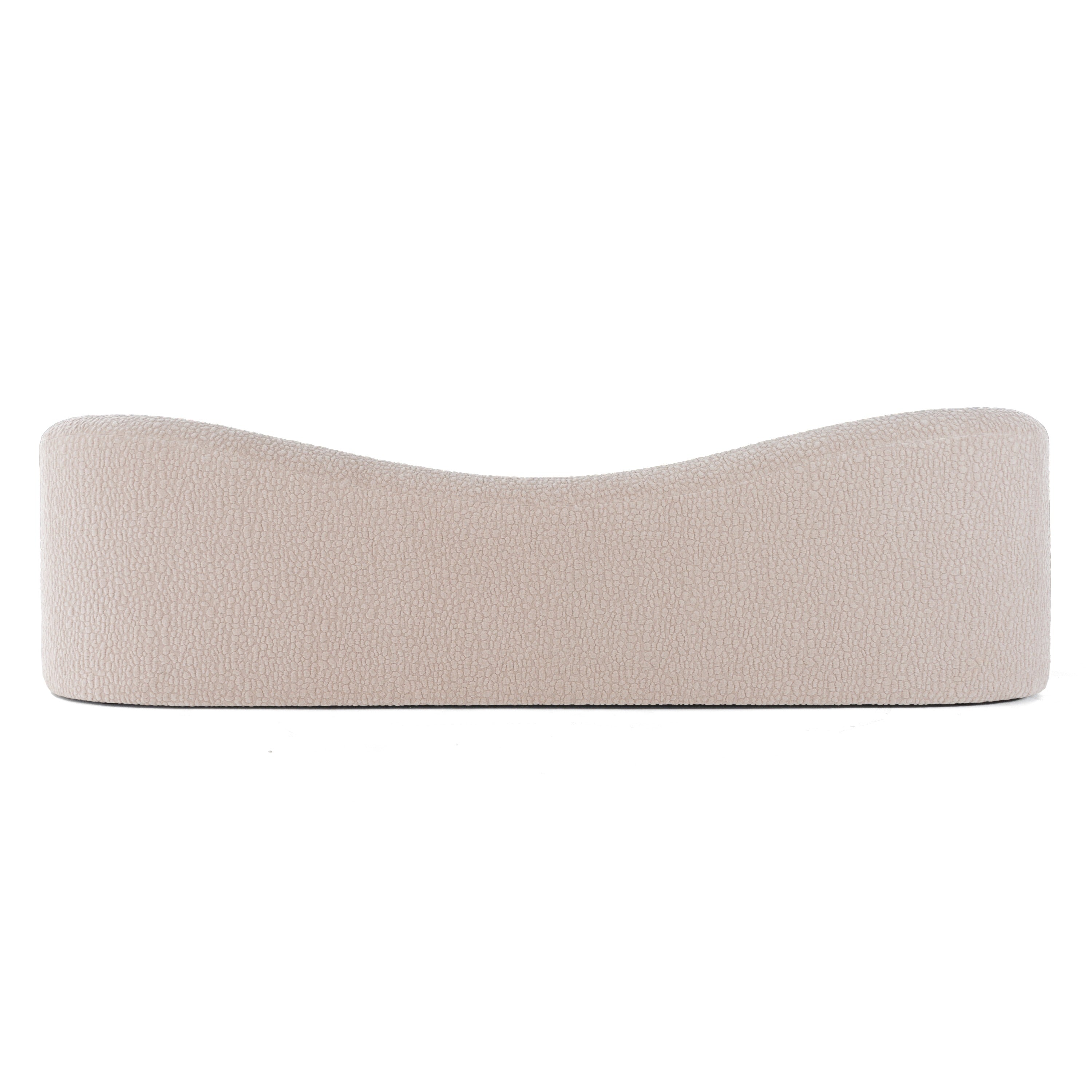 Calico - Contemporary Beige Pebble Fabric 3-Seat Sofa - image 3