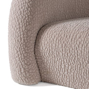 Calico - Contemporary Beige Pebble Fabric 3-Seat Sofa - image 4
