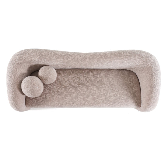 Calico - Contemporary Beige Pebble Fabric 4-Seat Sofa - image 2