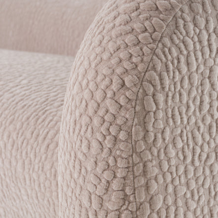Calico - Contemporary Beige Pebble Fabric 4-Seat Sofa - image 4