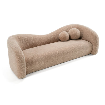 Calico - Contemporary Tan Fabric 4-Seat Sofa - image 3