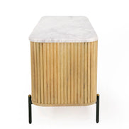Cambridge White Marble & Mango TV Stand - image 3