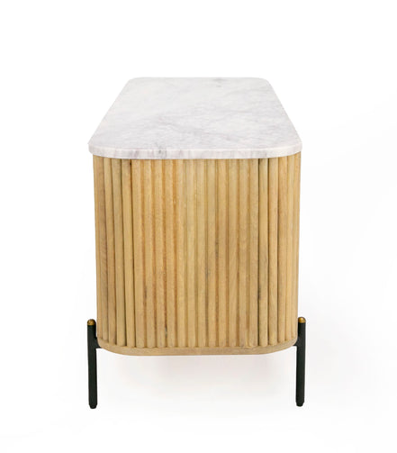 Cambridge White Marble & Mango TV Stand - image 3