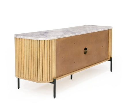 Cambridge White Marble & Mango TV Stand - image 4