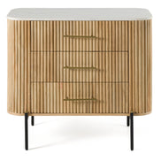 Cambridge White Marble & Mango 3 Drawer Dresser - image 3
