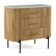 Cambridge White Marble & Mango 3 Drawer Dresser - image 4