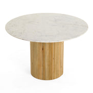 Cambridge White Marble & Mango Round Dining Table - image 2