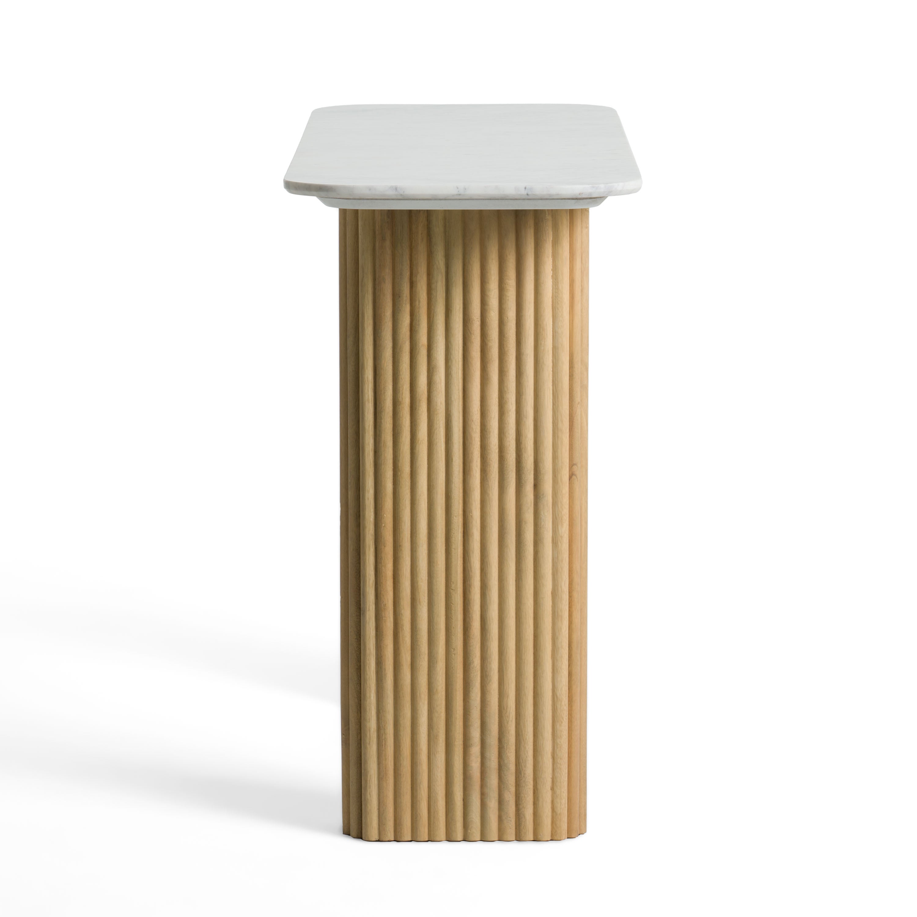 Cambridge White Marble & Mango Console Table - image 2