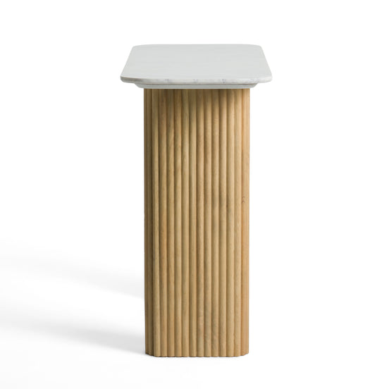 Cambridge White Marble & Mango Console Table - image 2