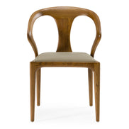Campbell Mid-Century Modern Taupe Leatherette & Walnut Dining Chair - image 4