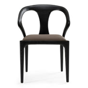 Campbell - Mid-Century Modern Grey Leatherette & Black Ash Dining Chair - image 4
