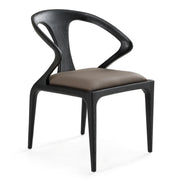 Campbell - Mid-Century Modern Grey Leatherette & Black Ash Dining Chair - image 3