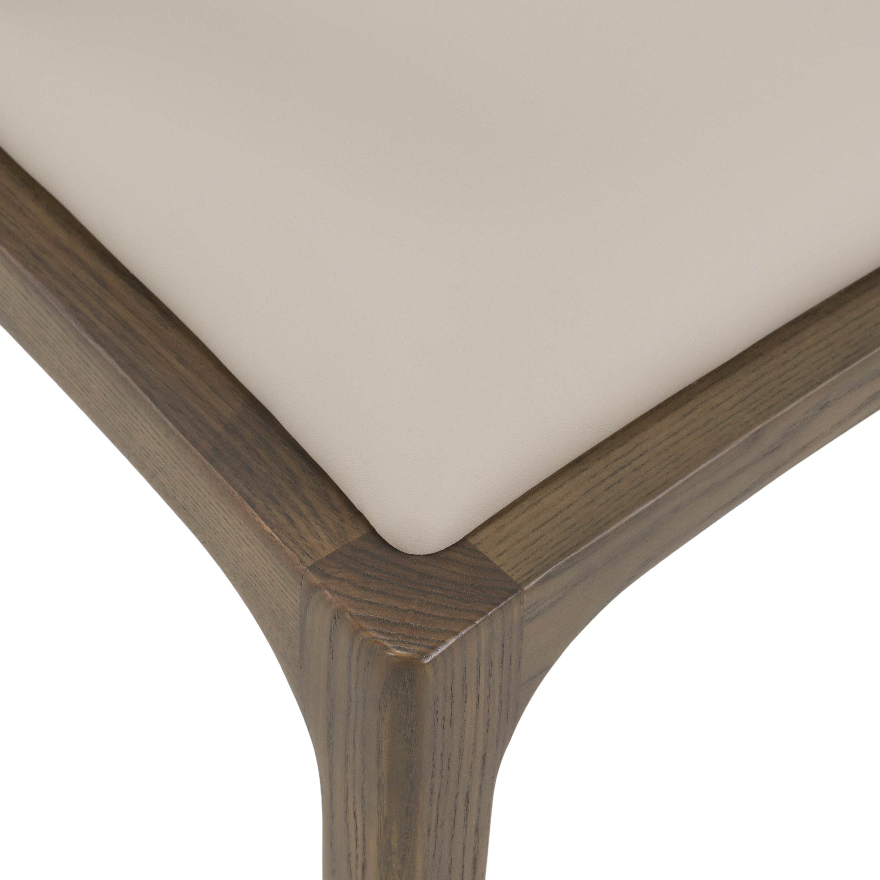 Campbell - Mid-Century Modern Grey Leatherette & Grey Ash Dining Chair - image 5