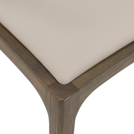 Campbell - Mid-Century Modern Grey Leatherette & Grey Ash Dining Chair - image 5