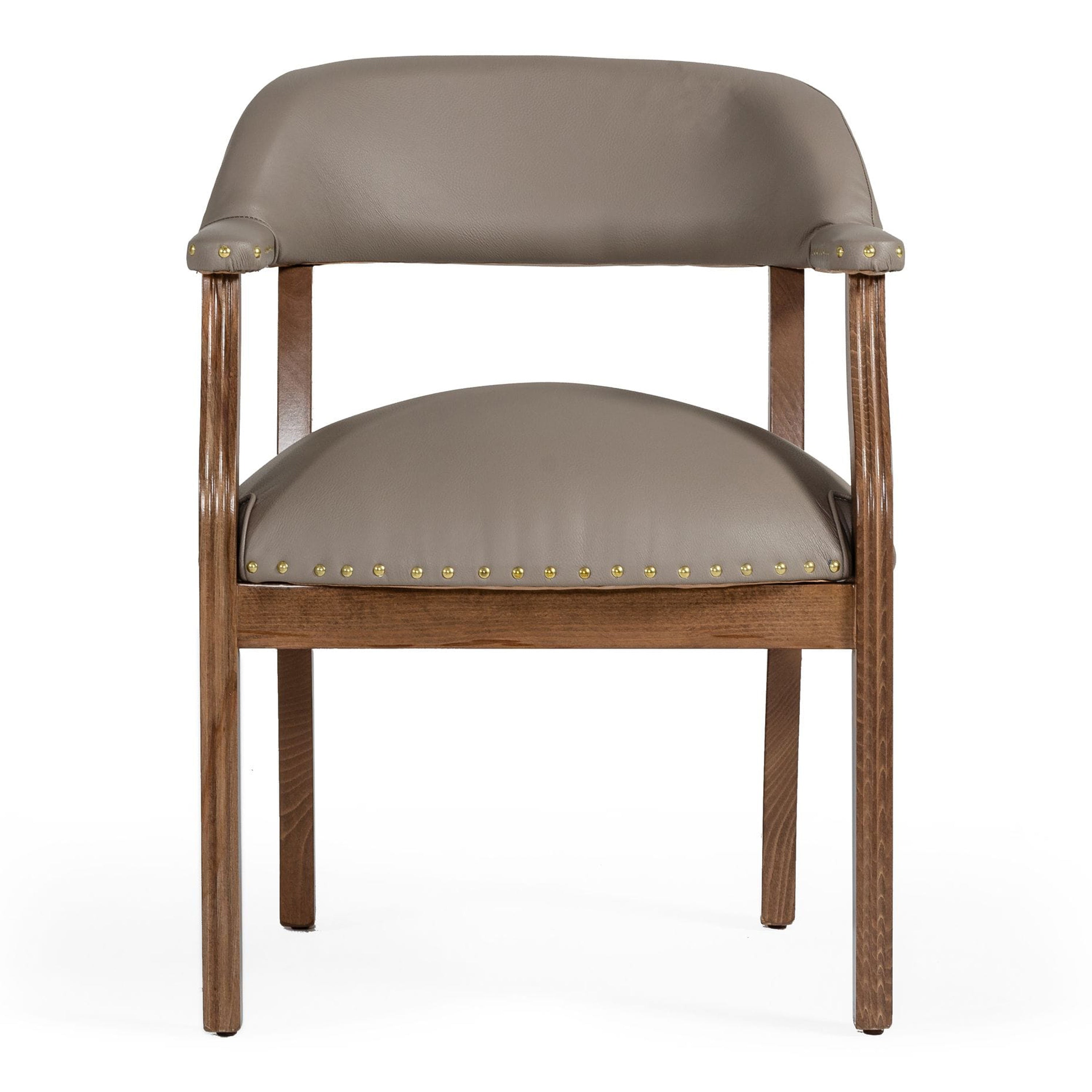 Canosa Modern Taupe Faux Leather Dining Chair - image 5