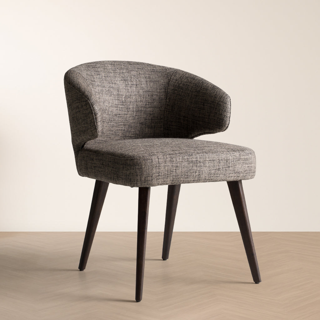 Carlton Modern Grey Fabric Dining Chair - image 2