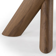 Carnaby - Modern Dark Grey Glass + Walnut Dining Table - image 4