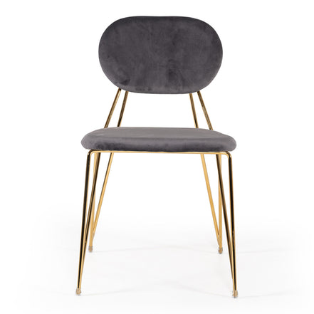Carol Modern Grey Fabric Dining Chair (Set of 2) - image 4