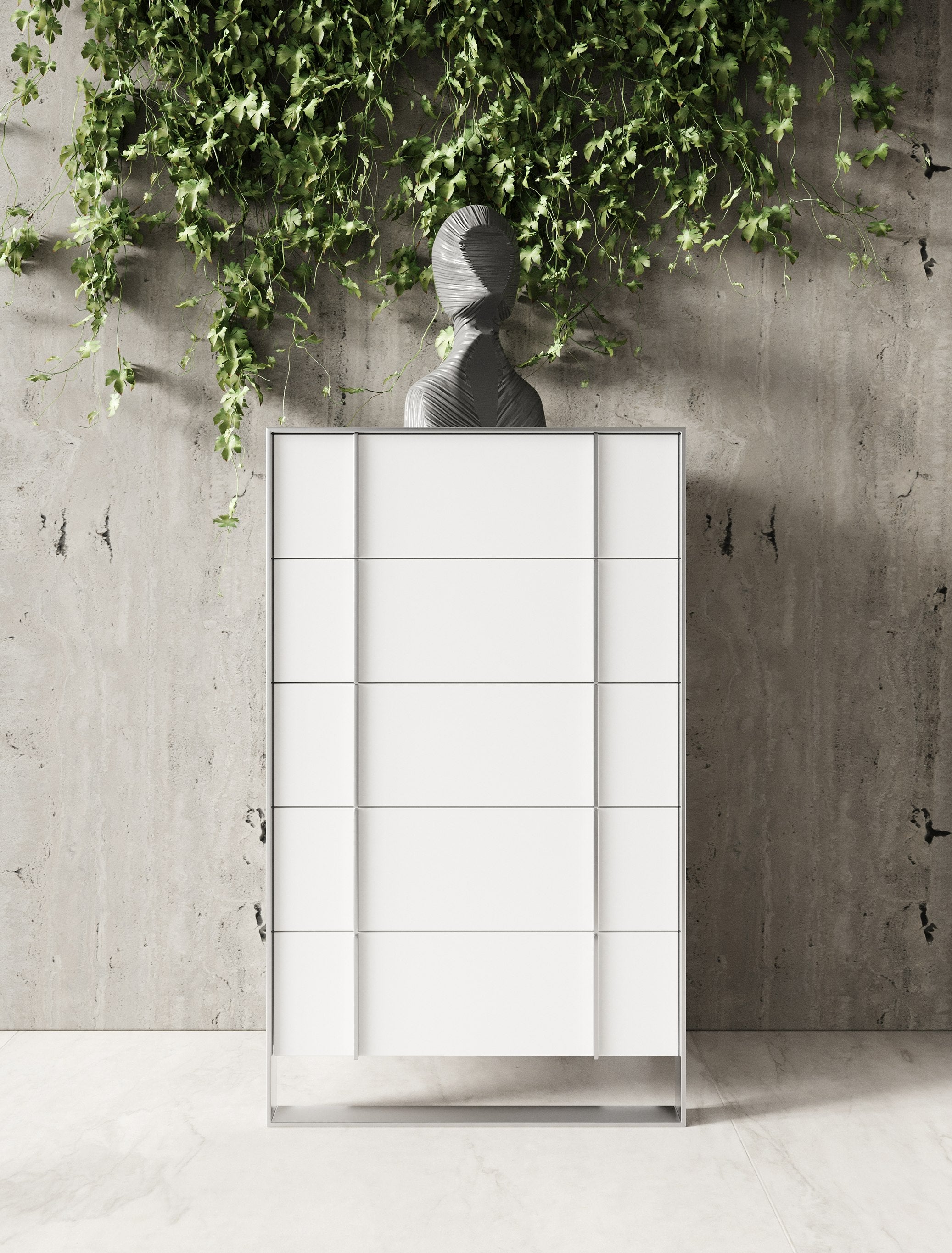 Cartier - Modern White + Stainless Steel Chest - image 2