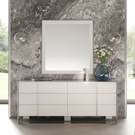 Cartier - Modern White & Stainless Steel Mirror - image 2