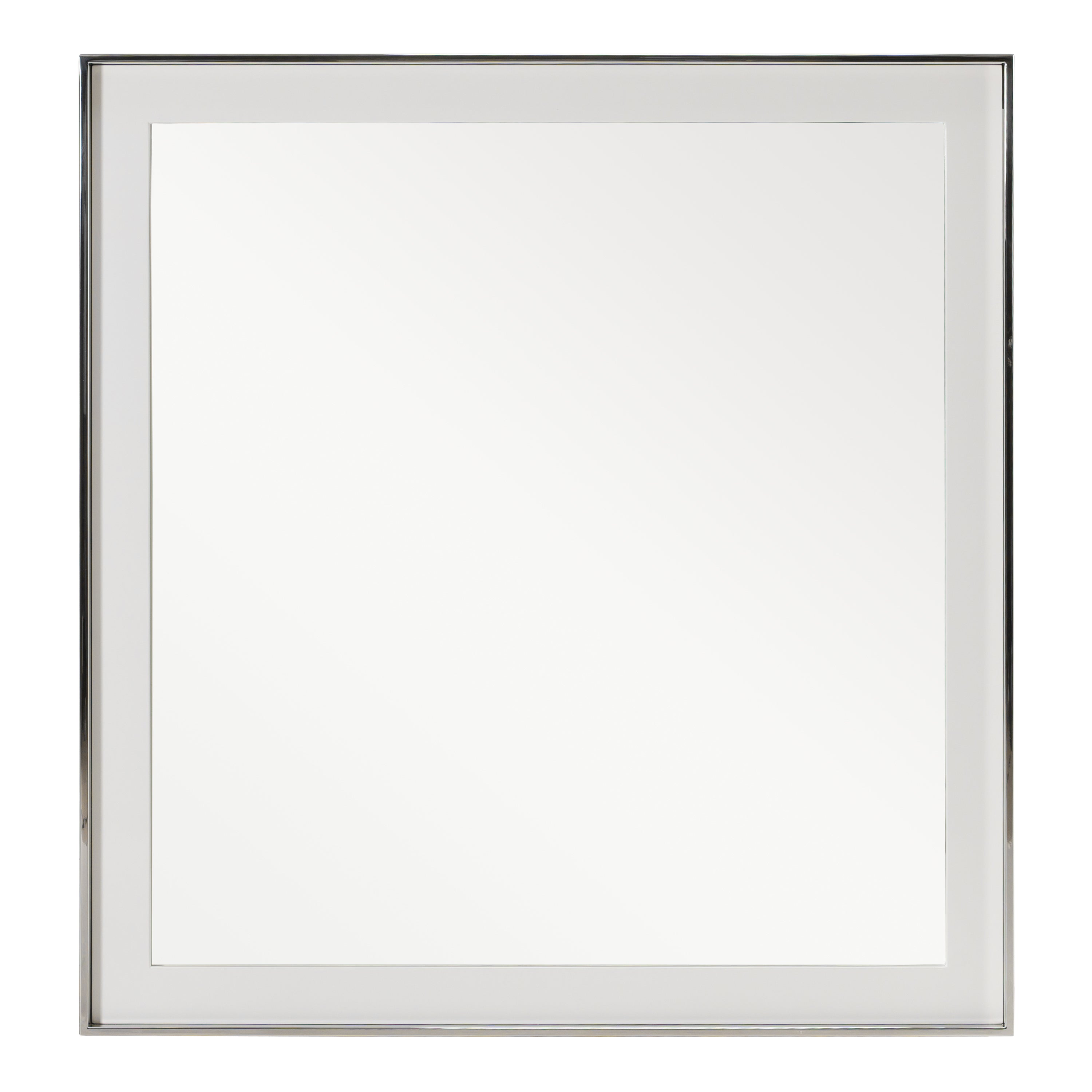 Cartier - Modern White & Stainless Steel Mirror - image 4