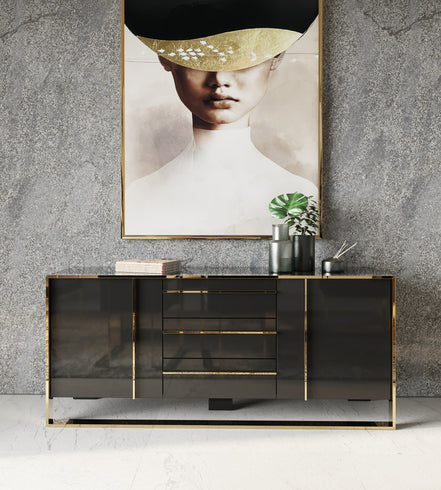 Cartier Modern Black & Rosegold Buffet