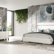 Cartier - Modern White + Stainless Steel Nightstand - image 3