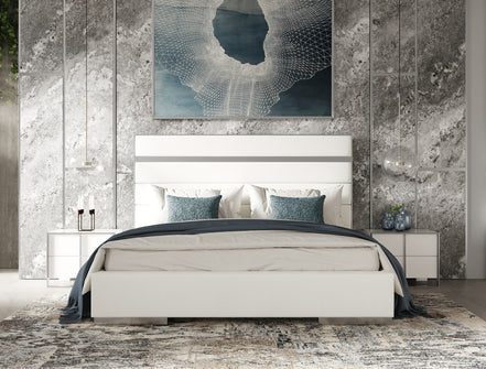 Cartier - Modern White + Stainless Steel Nightstand - image 2