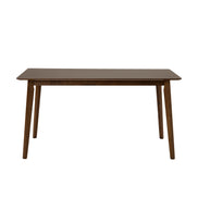 Castillo + Jordan - Modern Grey Fabric + Walnut 4-Piece Dining Set