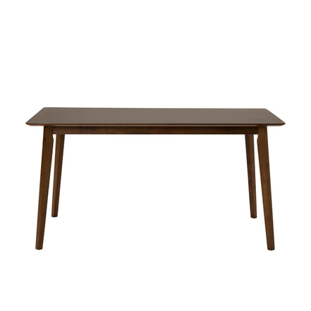 Castillo + Jordan - Modern Grey Fabric + Walnut 4-Piece Dining Set