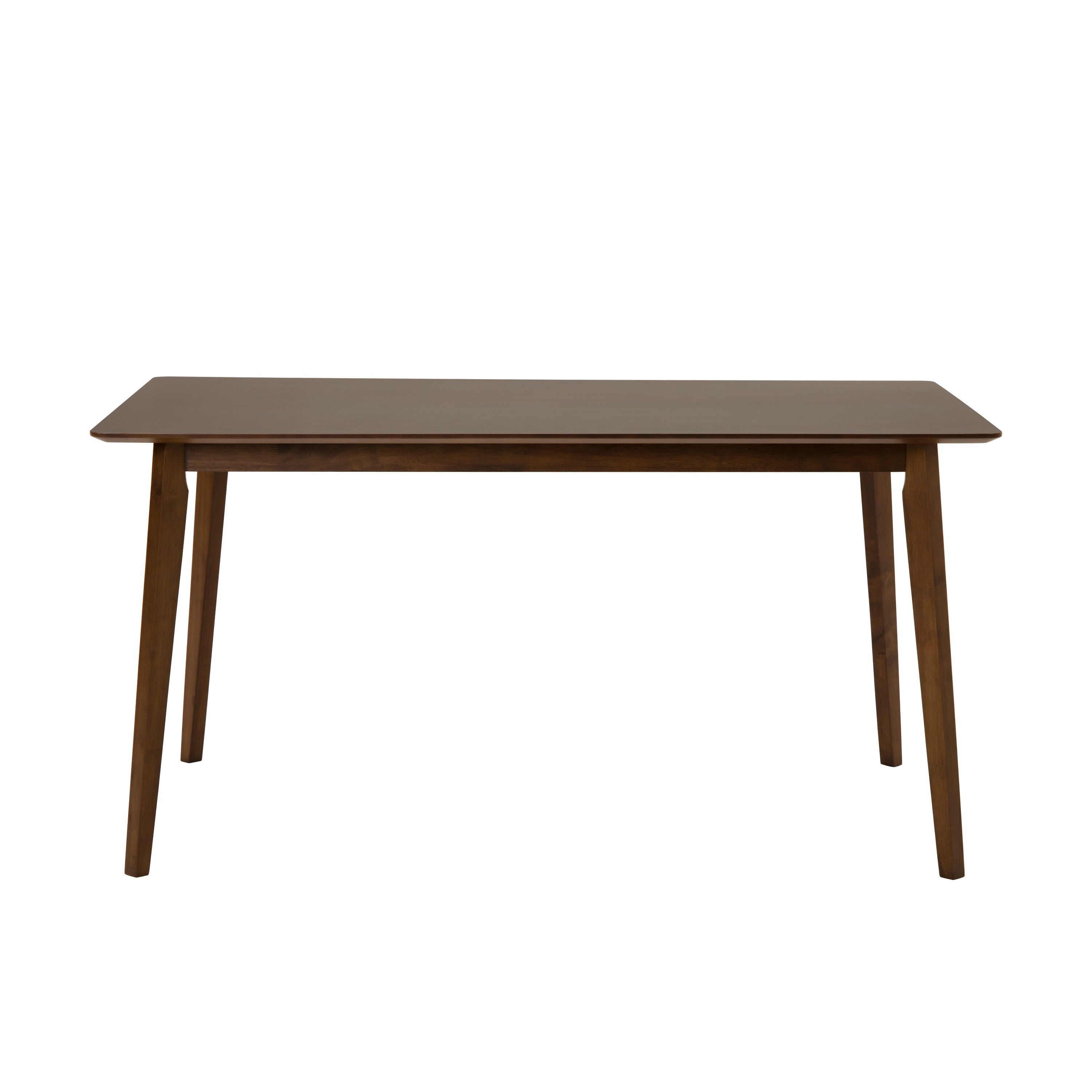 Castillo + Jordan - Modern Grey Fabric + Walnut 5-Piece Dining Set