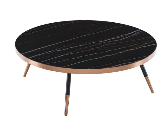Cayson - Modern Black Ceramic Coffee Table - image 2