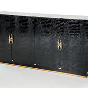 Talin Modern Black Crocodile & Rosegold Buffet - image 2