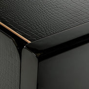 Talin Modern Black Crocodile & Rosegold Buffet - image 5