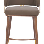 Brew Counter Stool Brown & Walnut