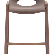 Desi Barstool (Set of 2) Brown & Walnut