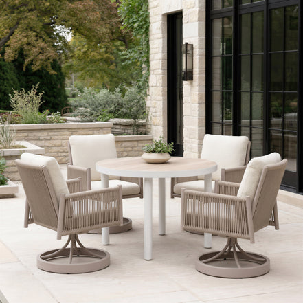 Rivan Swivel Dining Chair Beige