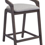 Troy Counter Stool (Set of 2) Dove Gray & Espresso