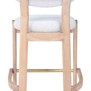 Rilou Counter Stool (Set of 2) White & Natural