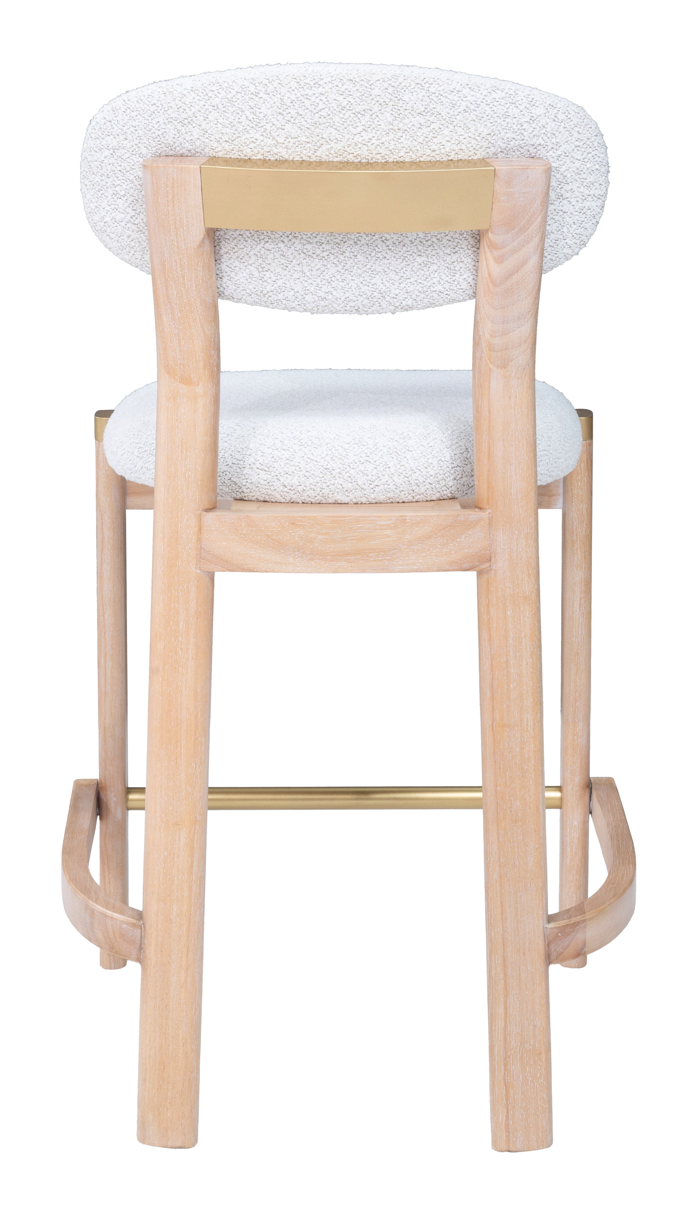 Rilou Counter Stool (Set of 2) White & Natural