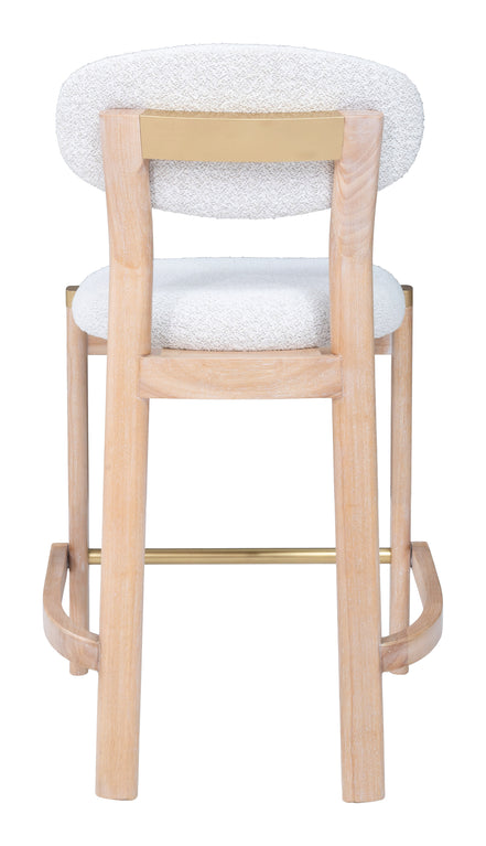 Rilou Counter Stool (Set of 2) White & Natural