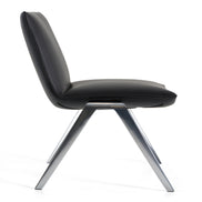 Cedric - Modern Black Vegan Leather Accent Chair - image 2