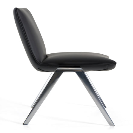 Cedric - Modern Black Vegan Leather Accent Chair - image 2